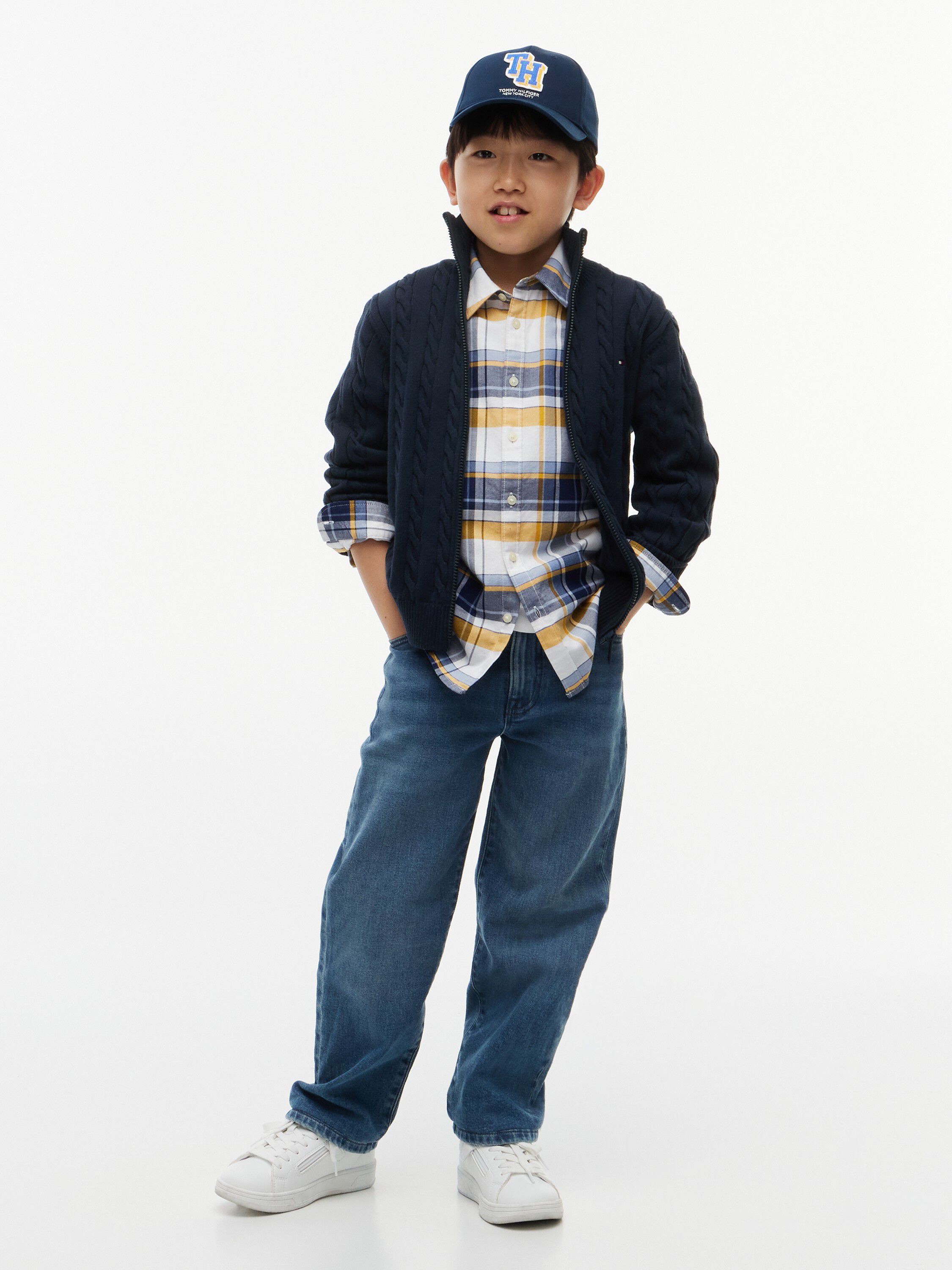 Cable Knit Zip-Thru Jumper