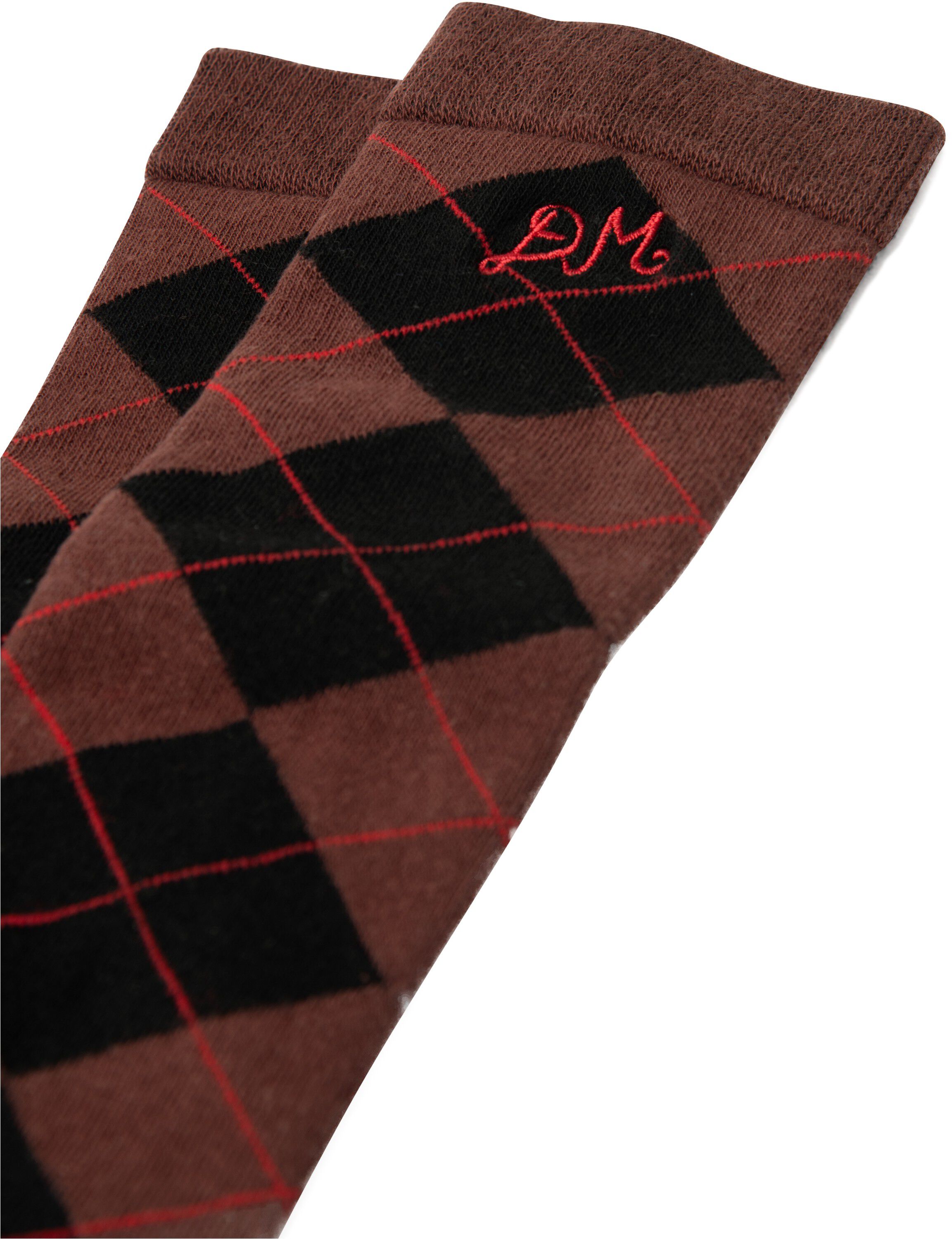 KNEE LENGTH SOCK - CHOC ARGYLE