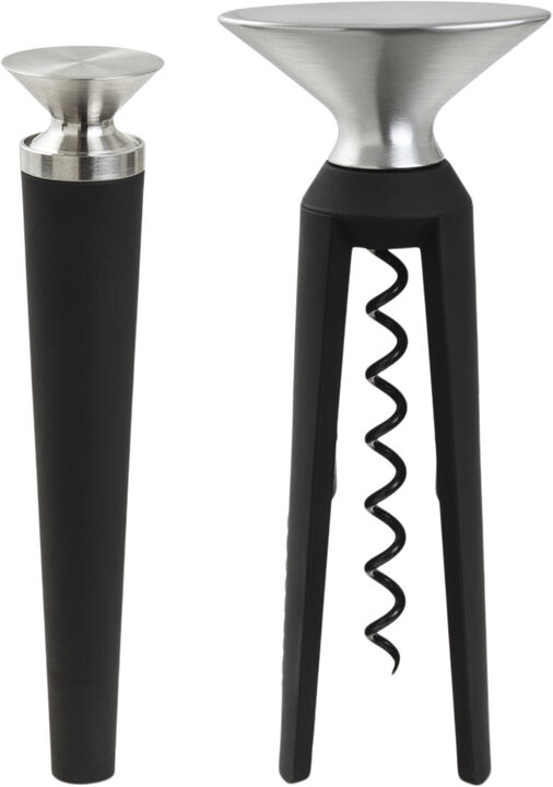 GC Oplukker og Proptrækker sort/stål