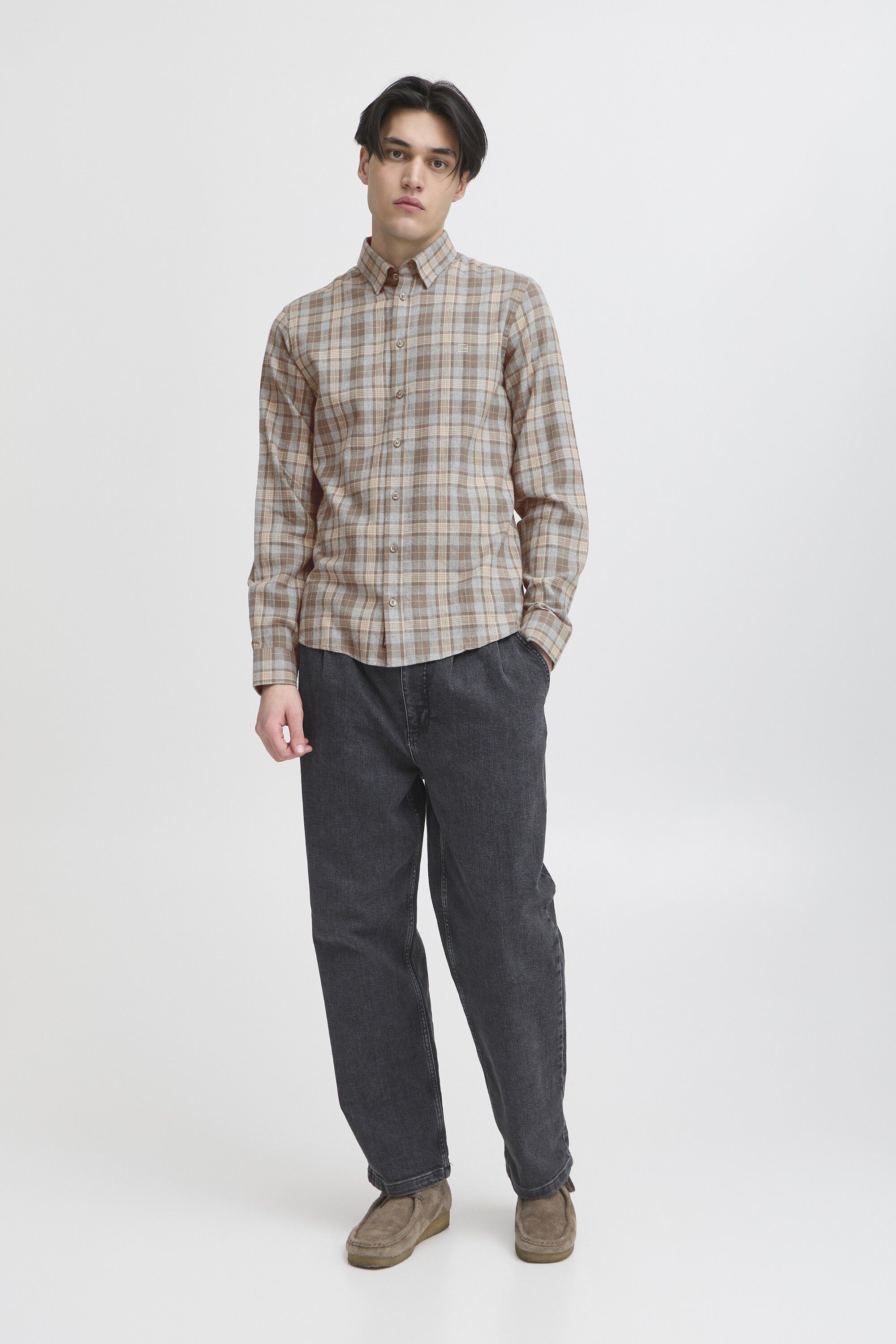 CFANTONS 0159 checked brushed shirt