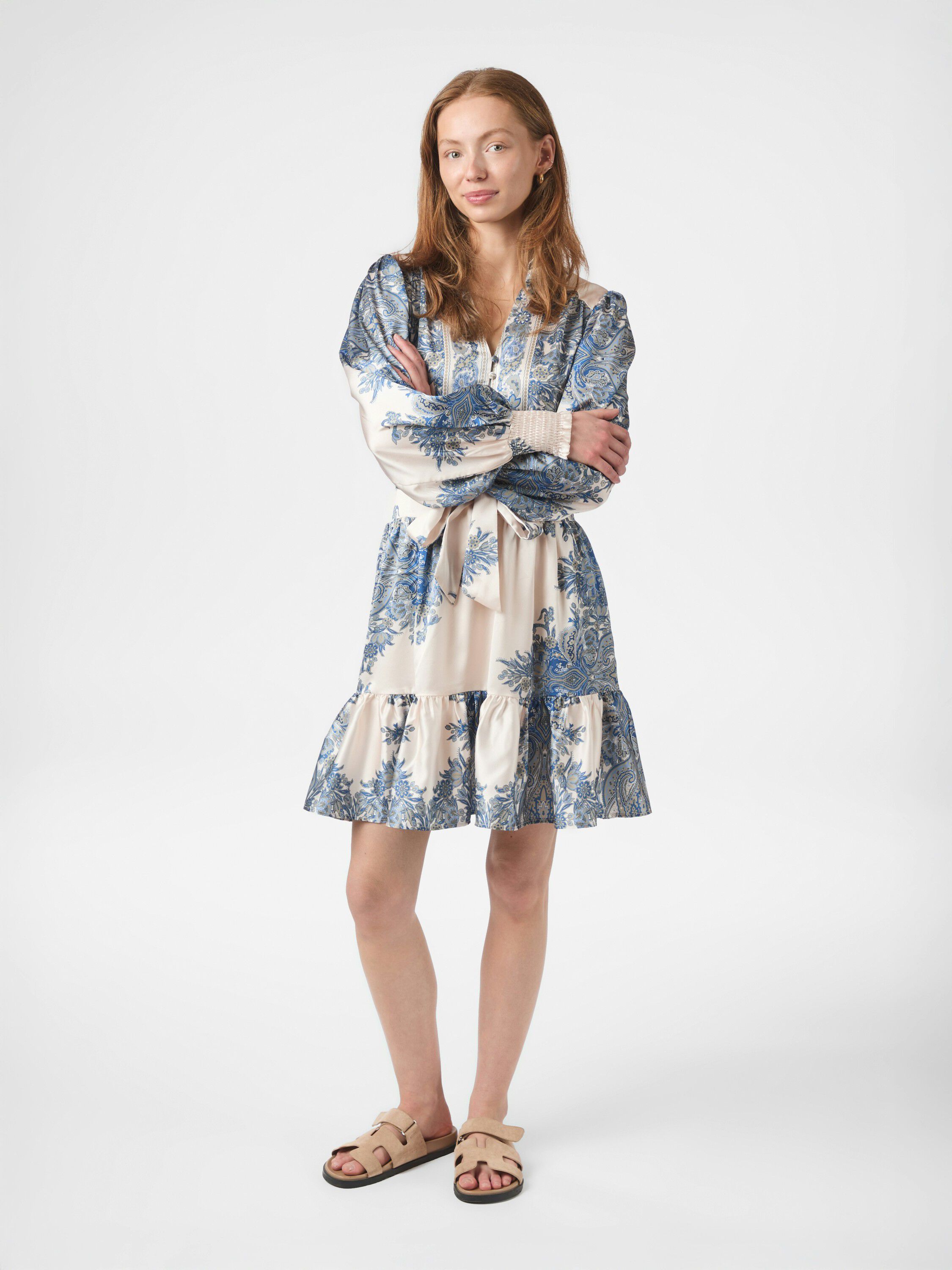 Malfida Paisley Border Dress