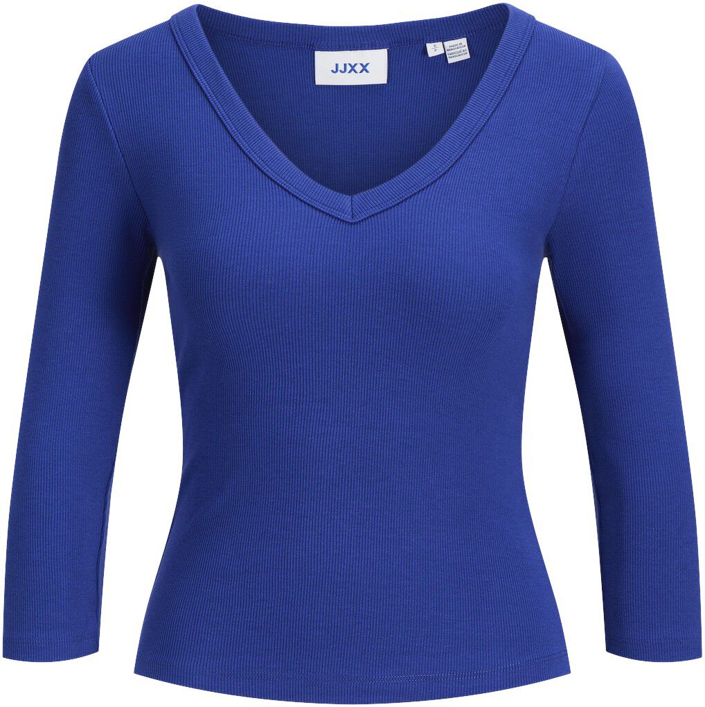 Jxfifi Str 3/4 V-Neck Rib Top Jrs