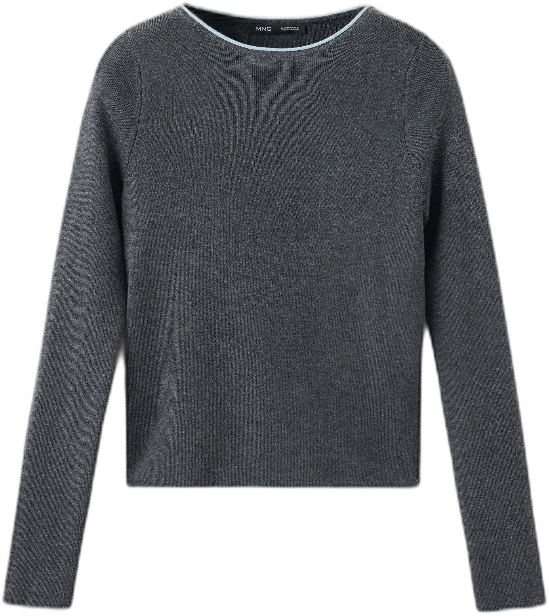 Ribbed knit jumper with contrast ed
