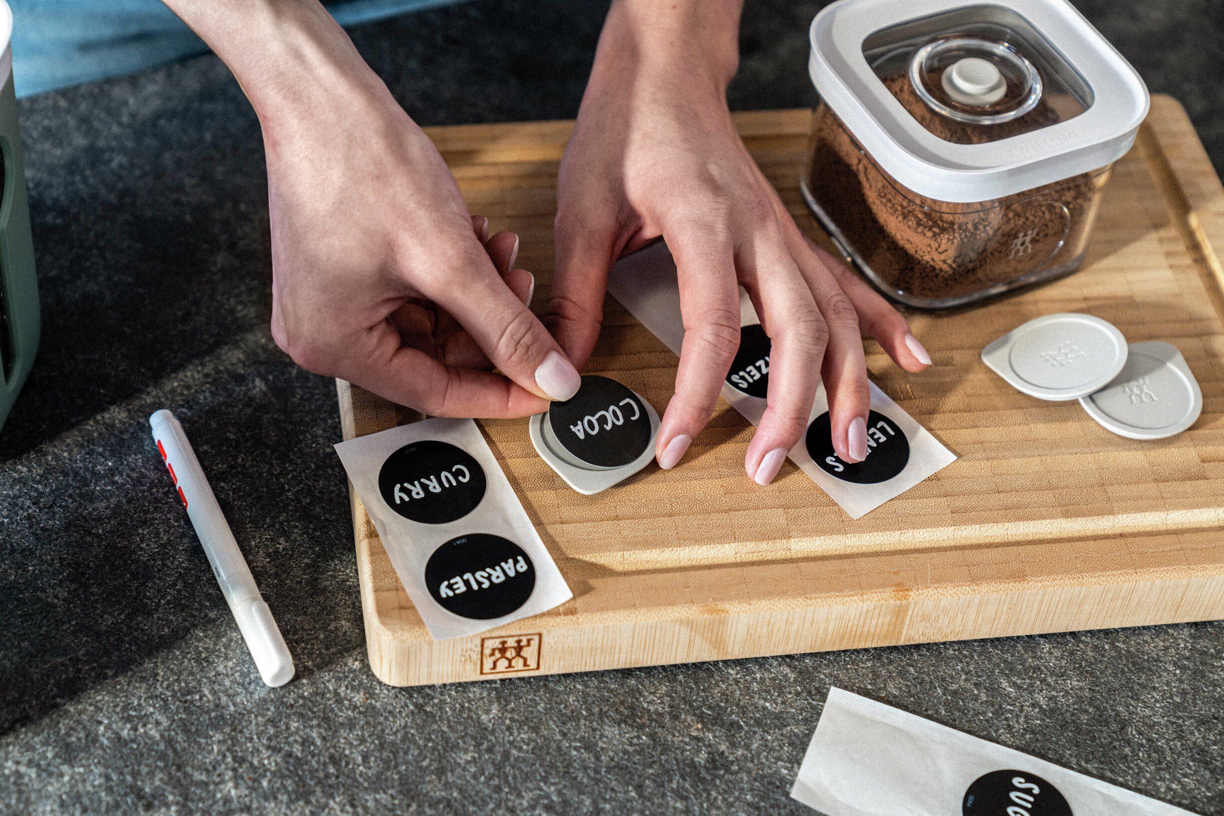 Fresh & Save CUBE CUBE Set med etiketter och kritpenna, 11-st