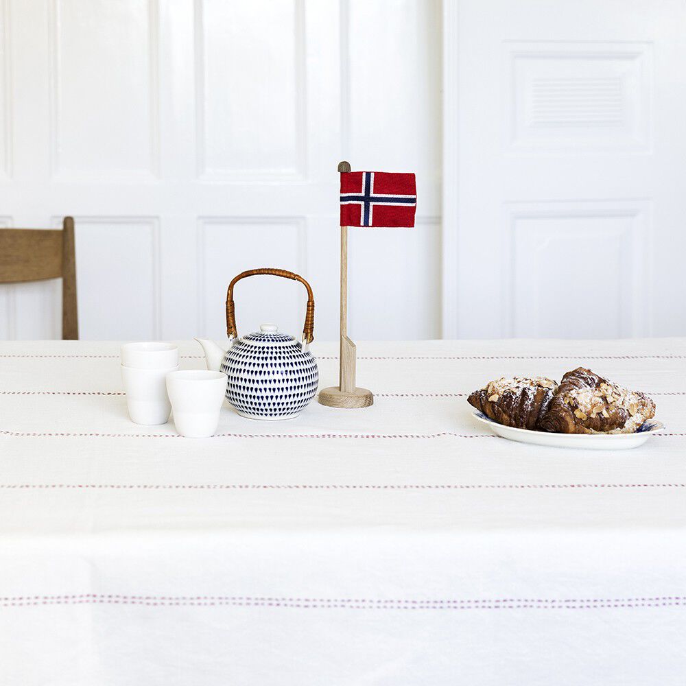 Bordflagstang med Norsk flag