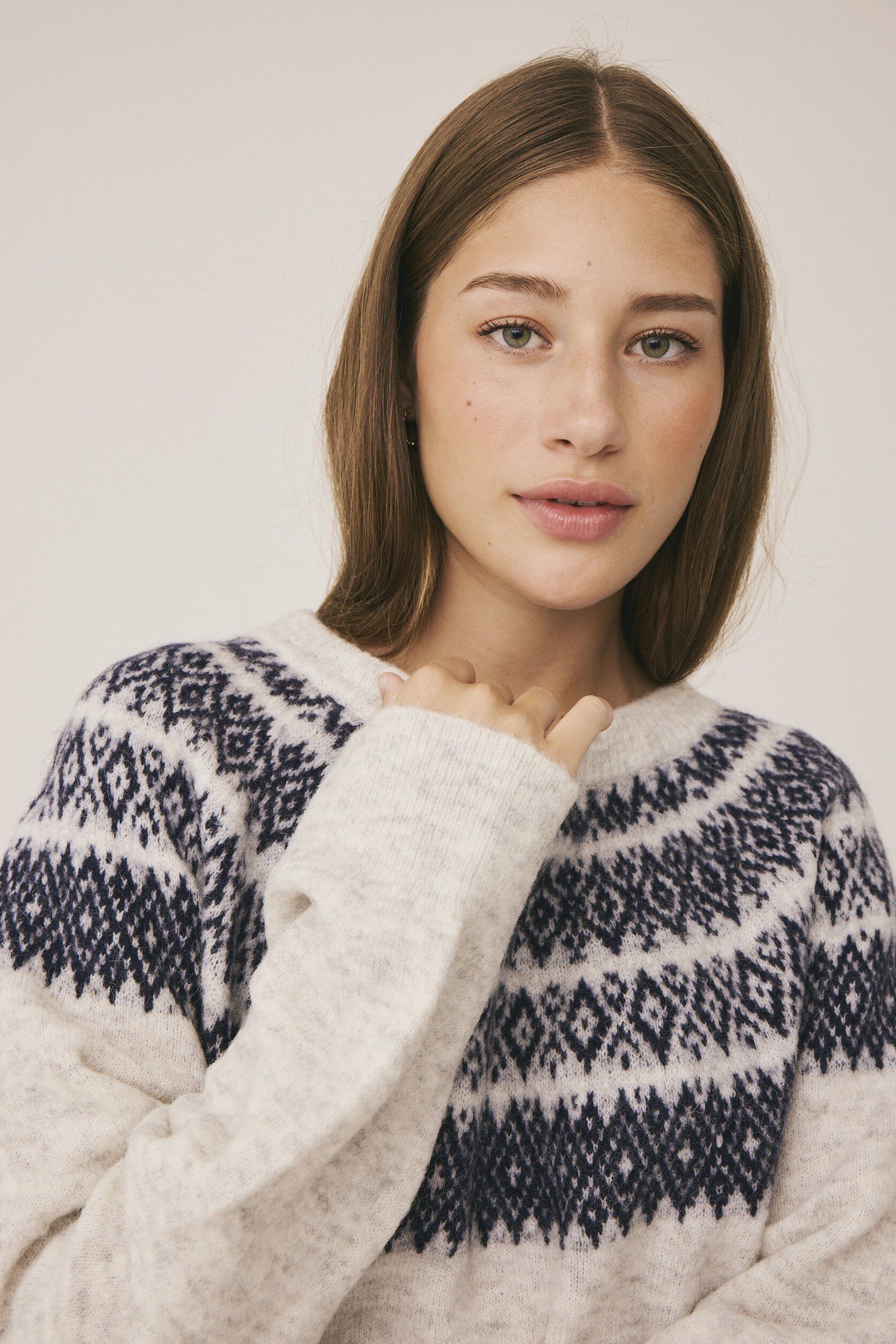 Cindi 9 Striksweater - Alpakamix RWS