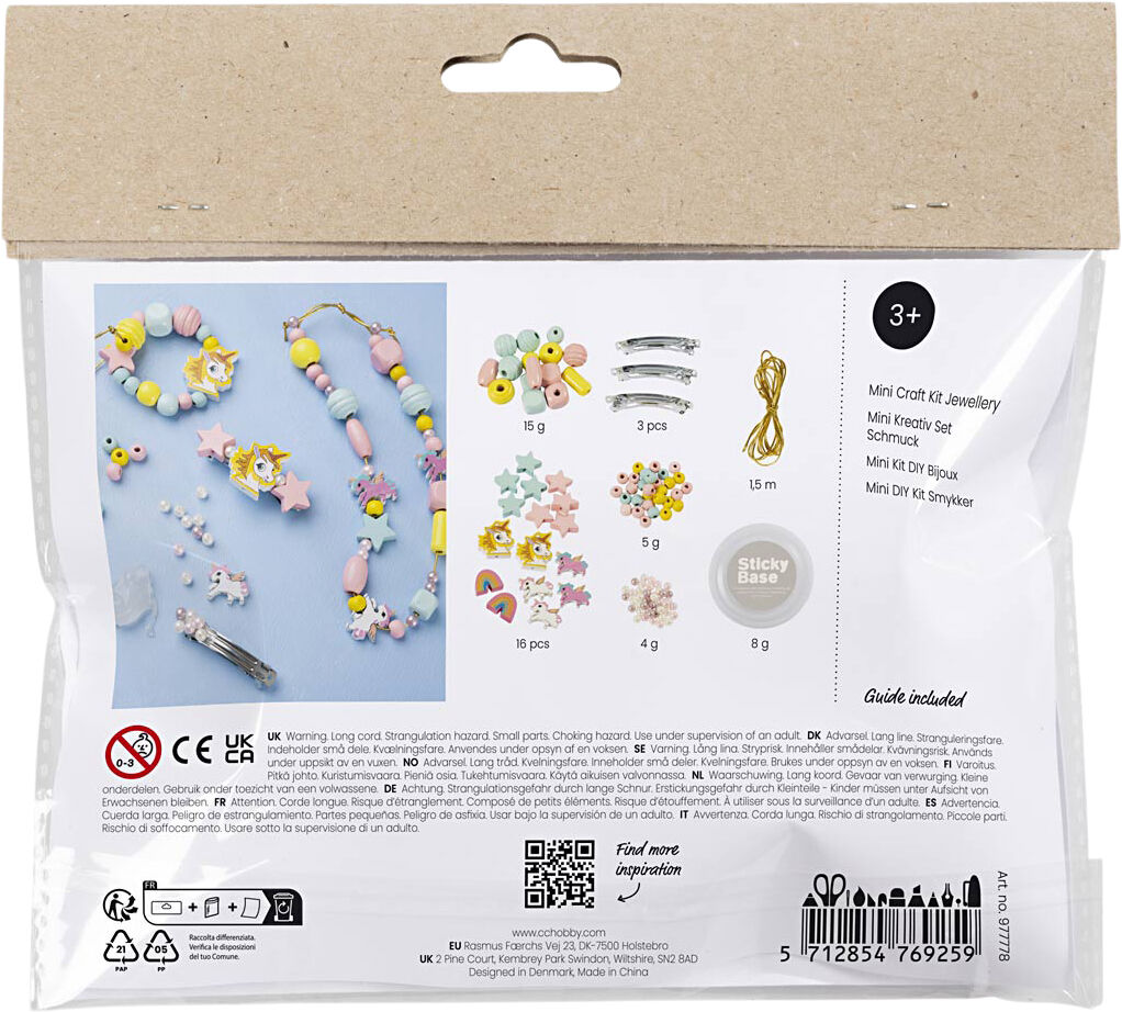 Mini DIY Kit Smykker, Halsk&aelig;de, armb&aring;nd, h&aring;rpynt