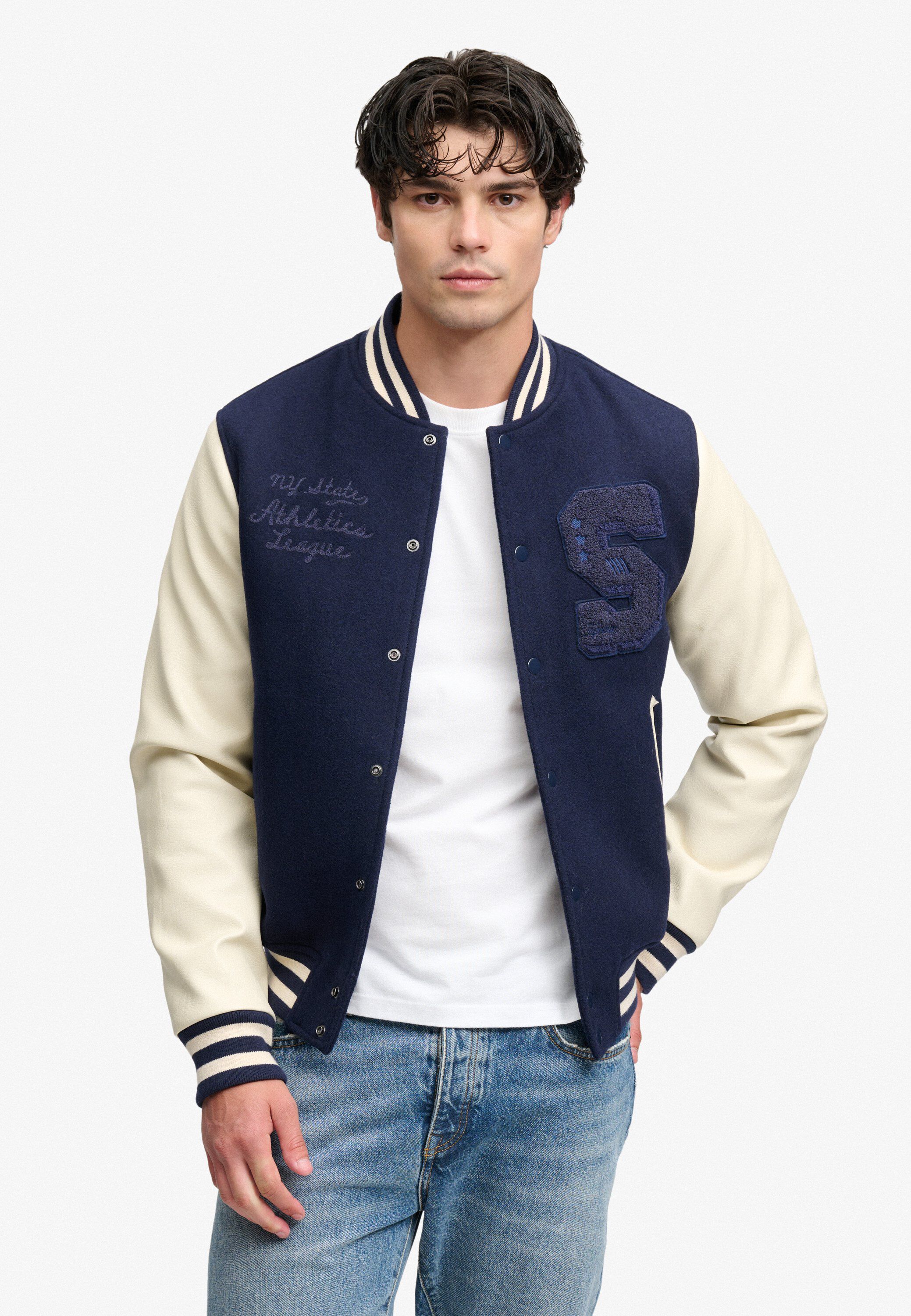 VINTAGE PATCHED VARSITY JKT