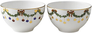 Star Fluted Christmas skål 30 cl 2-pack