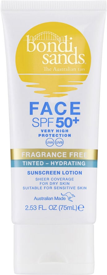 BONDI SANDS SPF 50 + Fragrance Free Tinted Face Lotion (Hydrating) 75