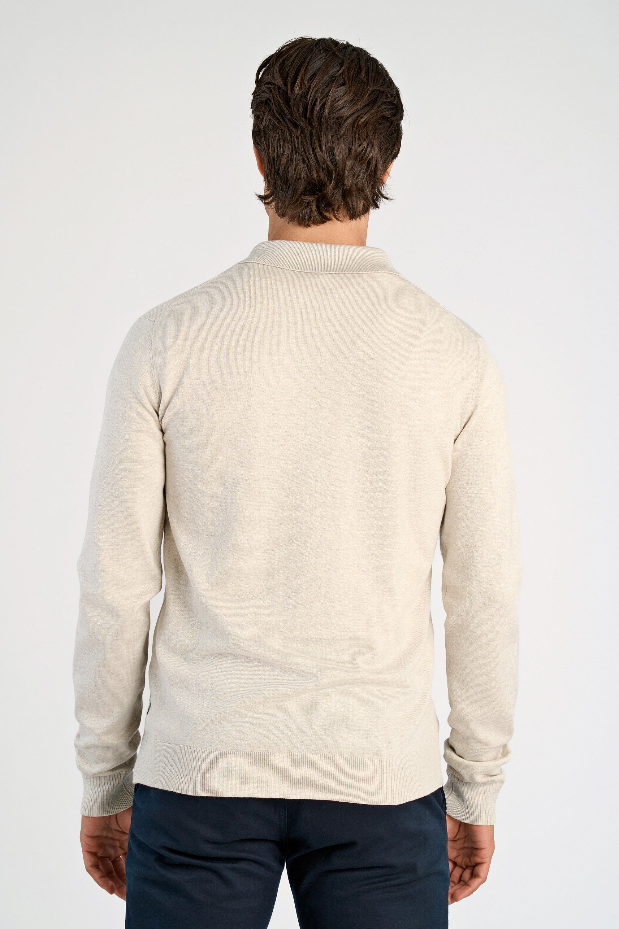 Ecovero L/S zip polo