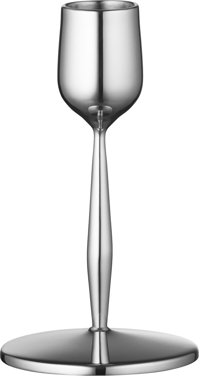 Ljusstake Dorotea 7 x 12 cm Blankt st&aring;l