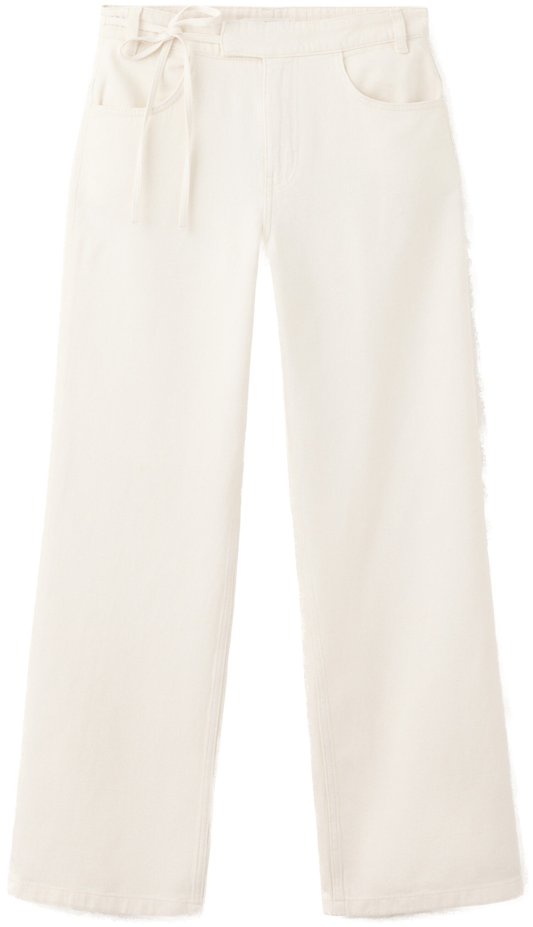 Low-rise tie jeans