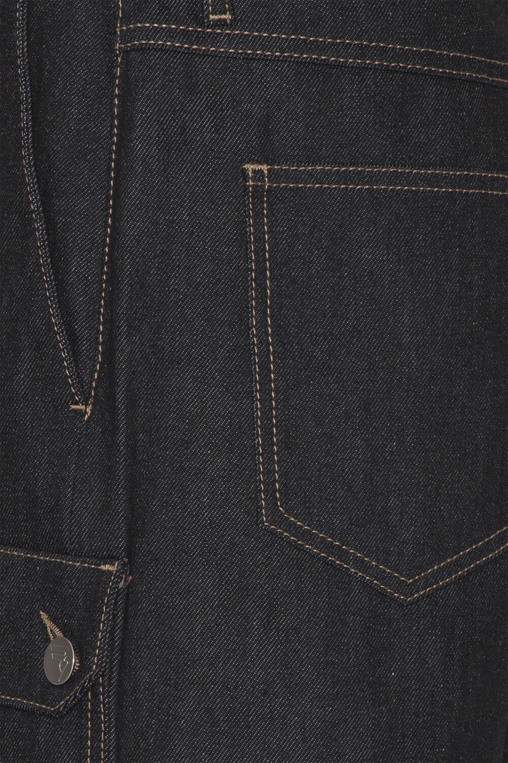 Raw Denim Cargo Pants