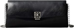 Padded Emblem Hardware Crossbody Clutch