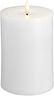 Moods & More - LED Pillar Candles, Silk, Melted, Classic white, 99x150