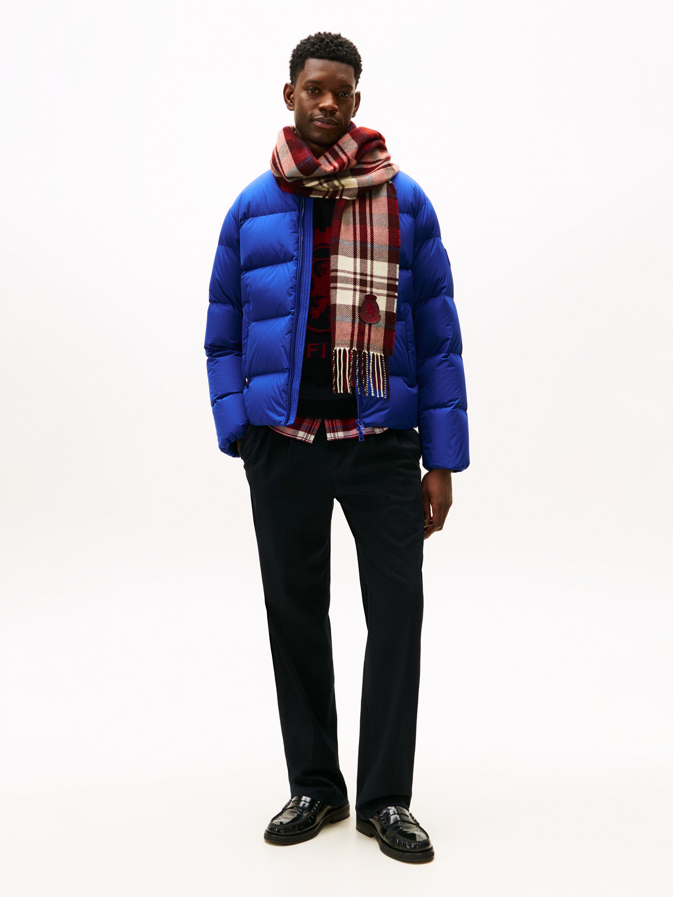 TH CREST CHECK SCARF