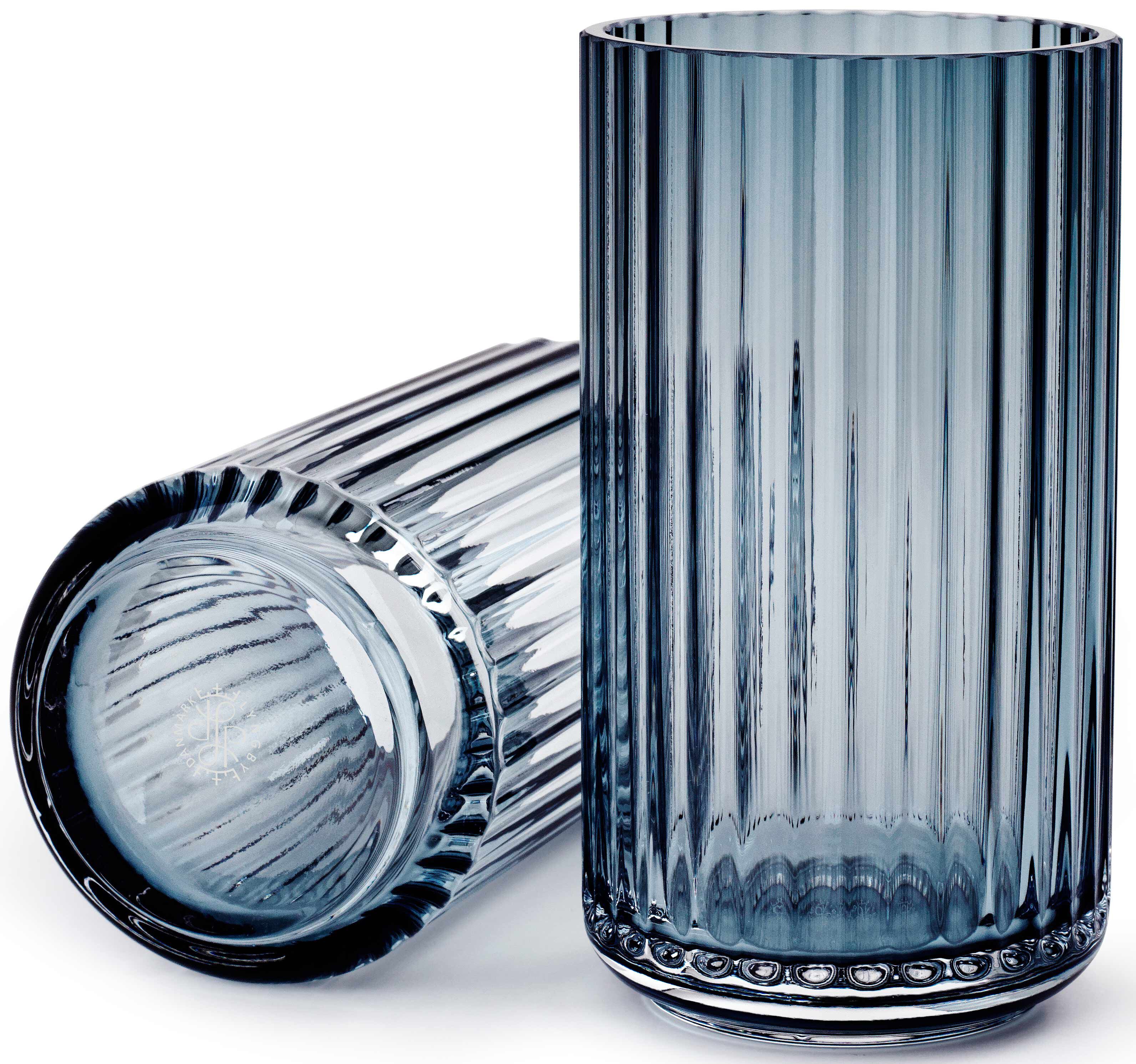 Lyngbyvasen glas bl&aring;