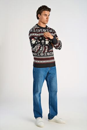 Lambswool half zip knit