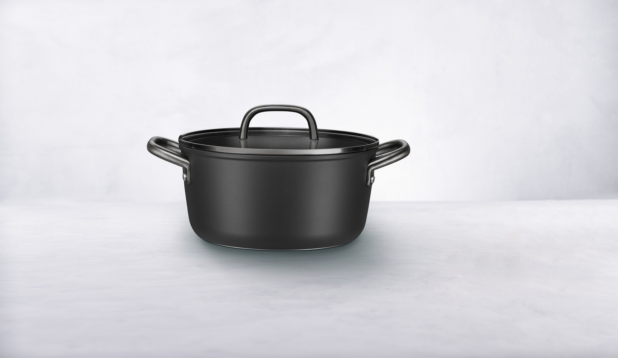 Milano, Gryta med glaslock 24 cm, Svart