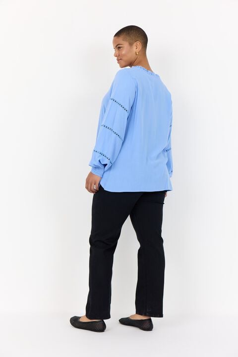 Curvy WA-SIA 32 Bluse Lyseblå