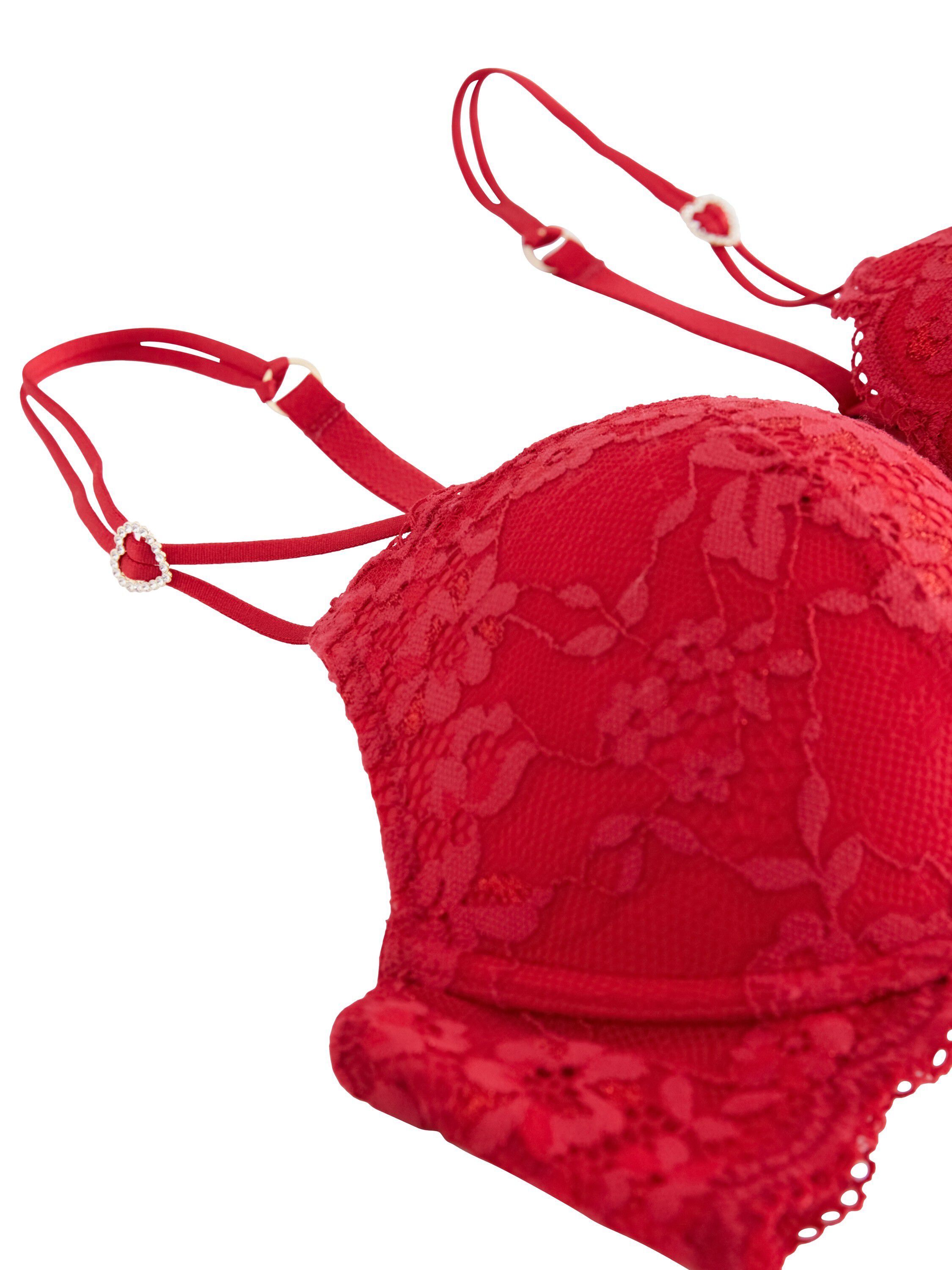 Push-up-bh i spets och med hj&auml;rtdet