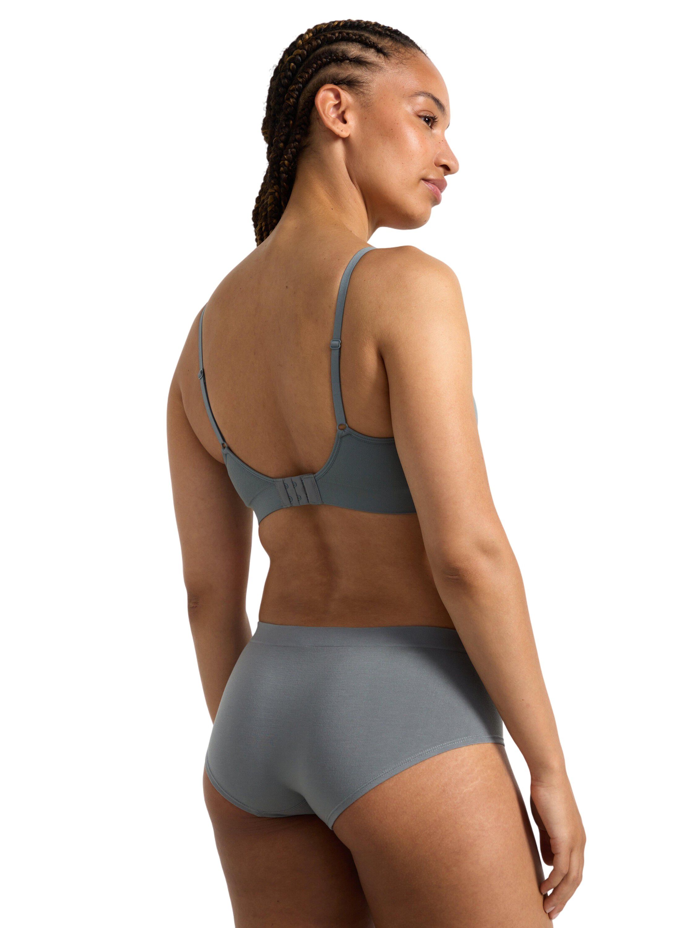 A comfy seamless bra with soft cups