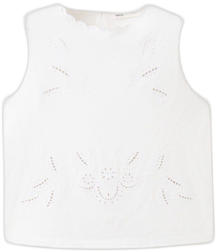 Embroidered broderie anglaise top