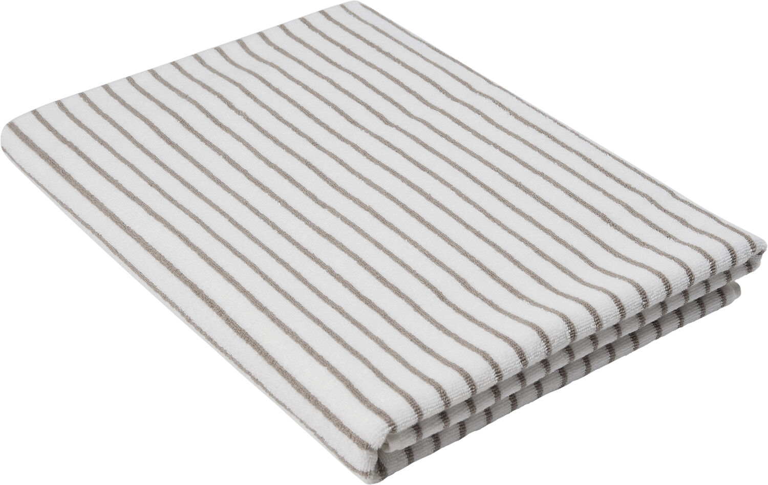 Beach towel 100x180cm smal strib beige GOTS