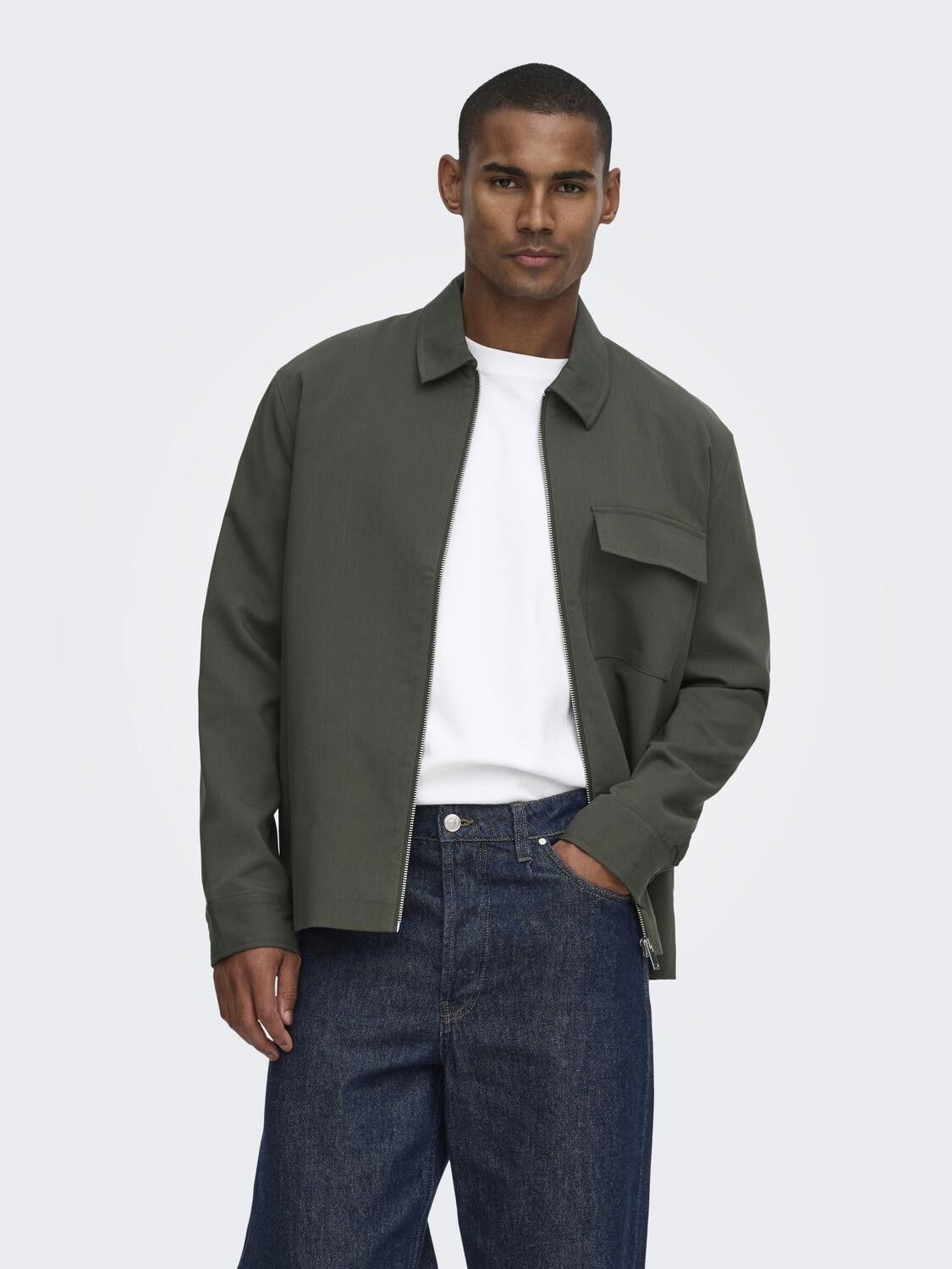 Onswill Reg 0292 Zip Overshirt Frml Noos