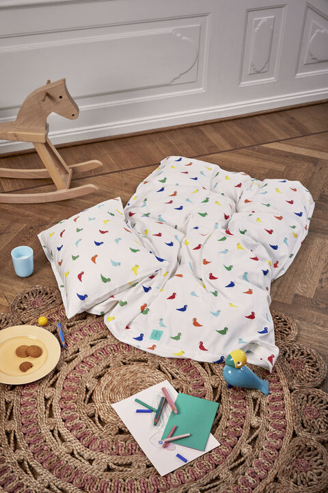 Sengetøj Sangfugl junior 100x140cm DK multi