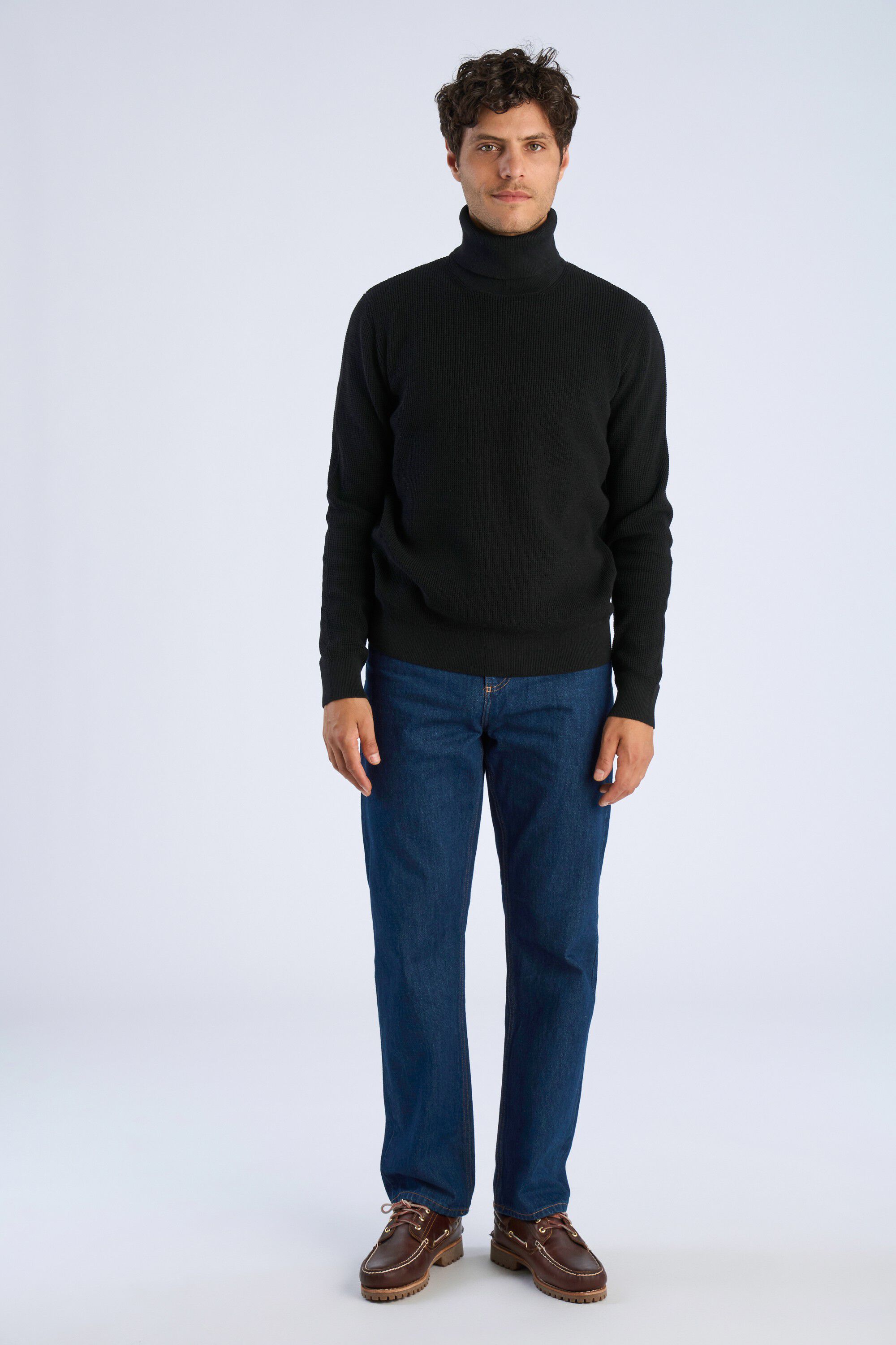 Recycled roll neck knit L/S
