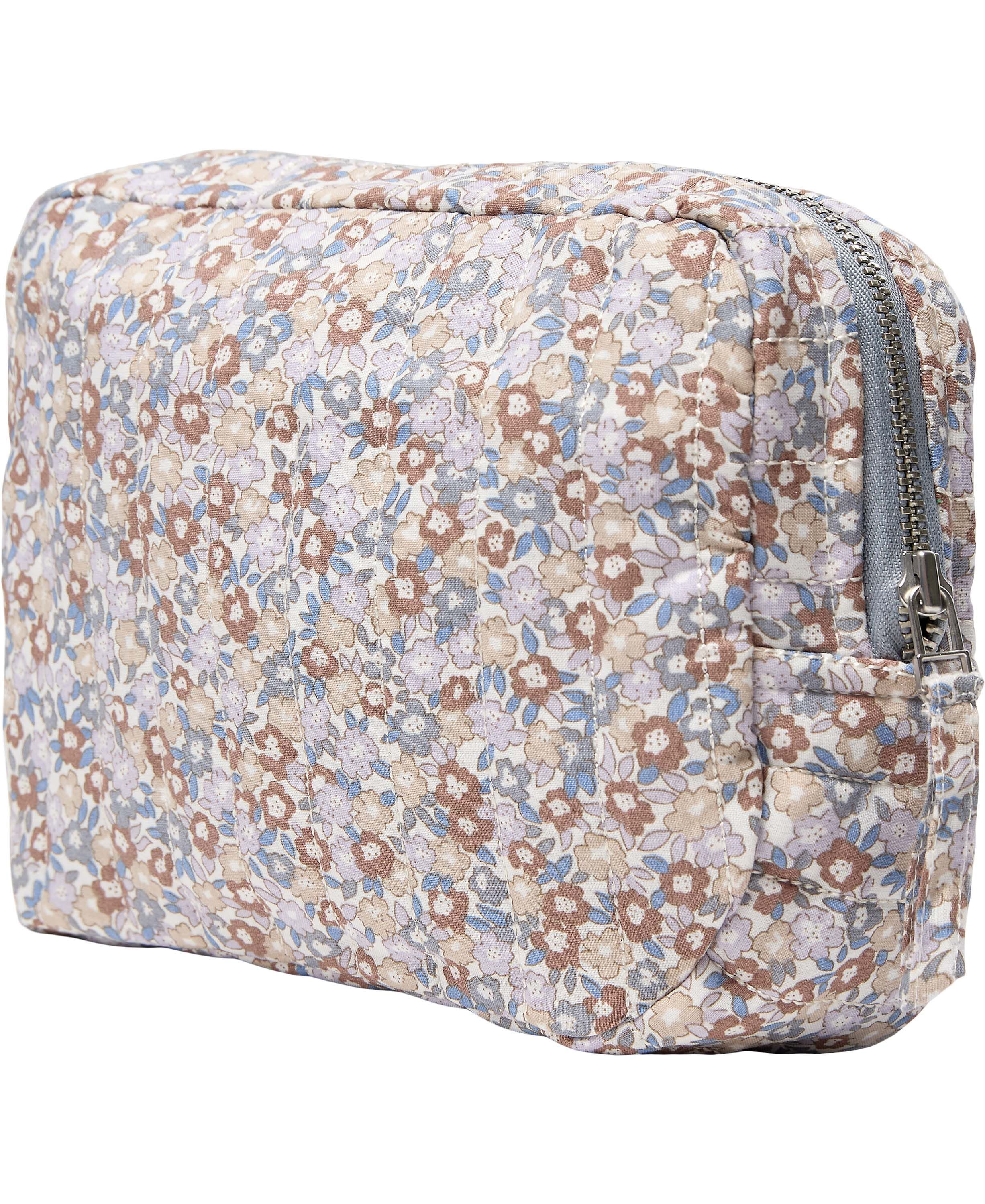 Make Up Bag, Quilted - Cotton Voile AOP MiniPastel Lilac