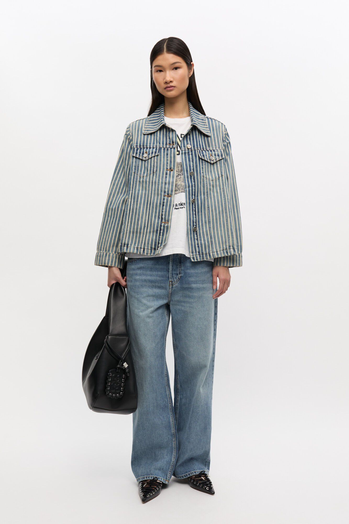 Light Stripe Denim Jacket