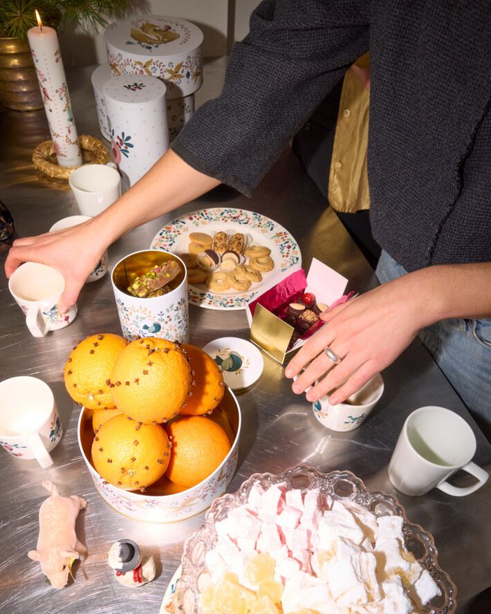 GC Cottage Tallerken Ø27 cm hvid m. deko