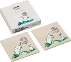 Moomin Arabia bordsk&aring;nere s&aelig;t 2stk Vildblomst Genanvendt Interi&oslash;r