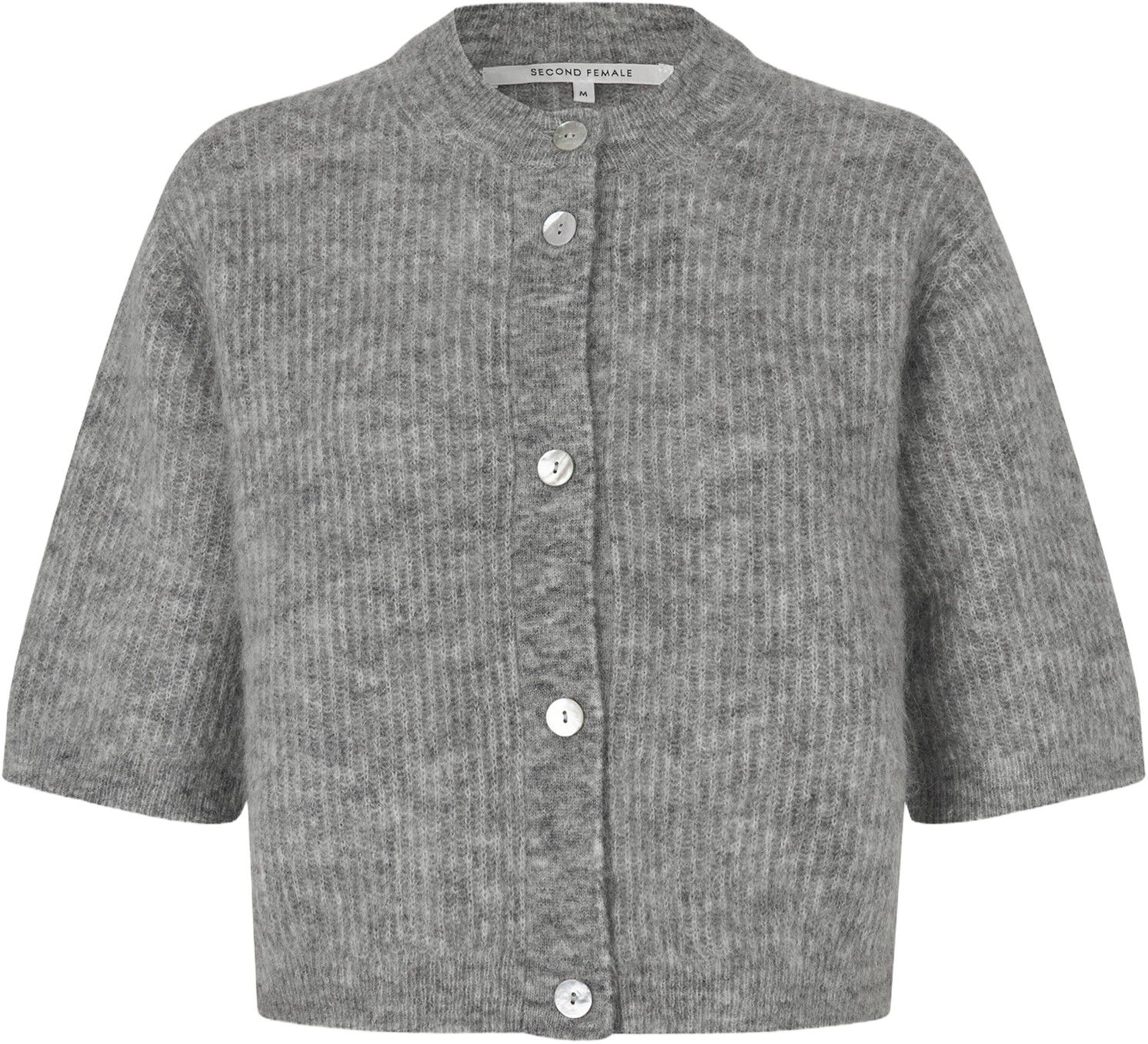 Andrea Mohair Wool Blend Rib Cardigan