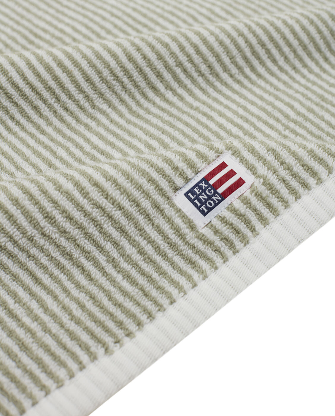 Original Towel White/Vintage Green Striped