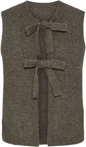 PCSILLY SL REV TIE VEST KNIT NOOS B