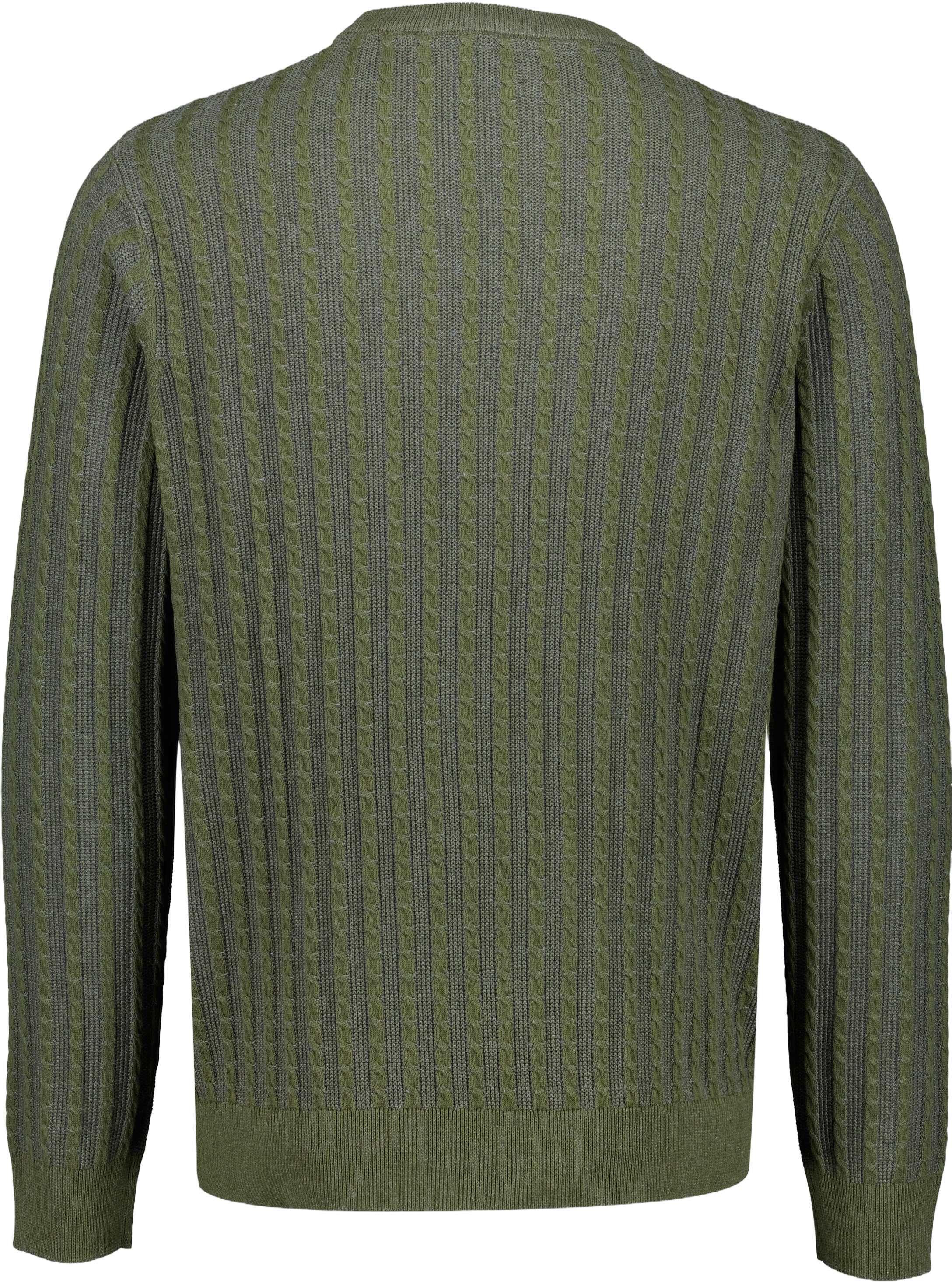 Recycled cable knit o-neck L/S