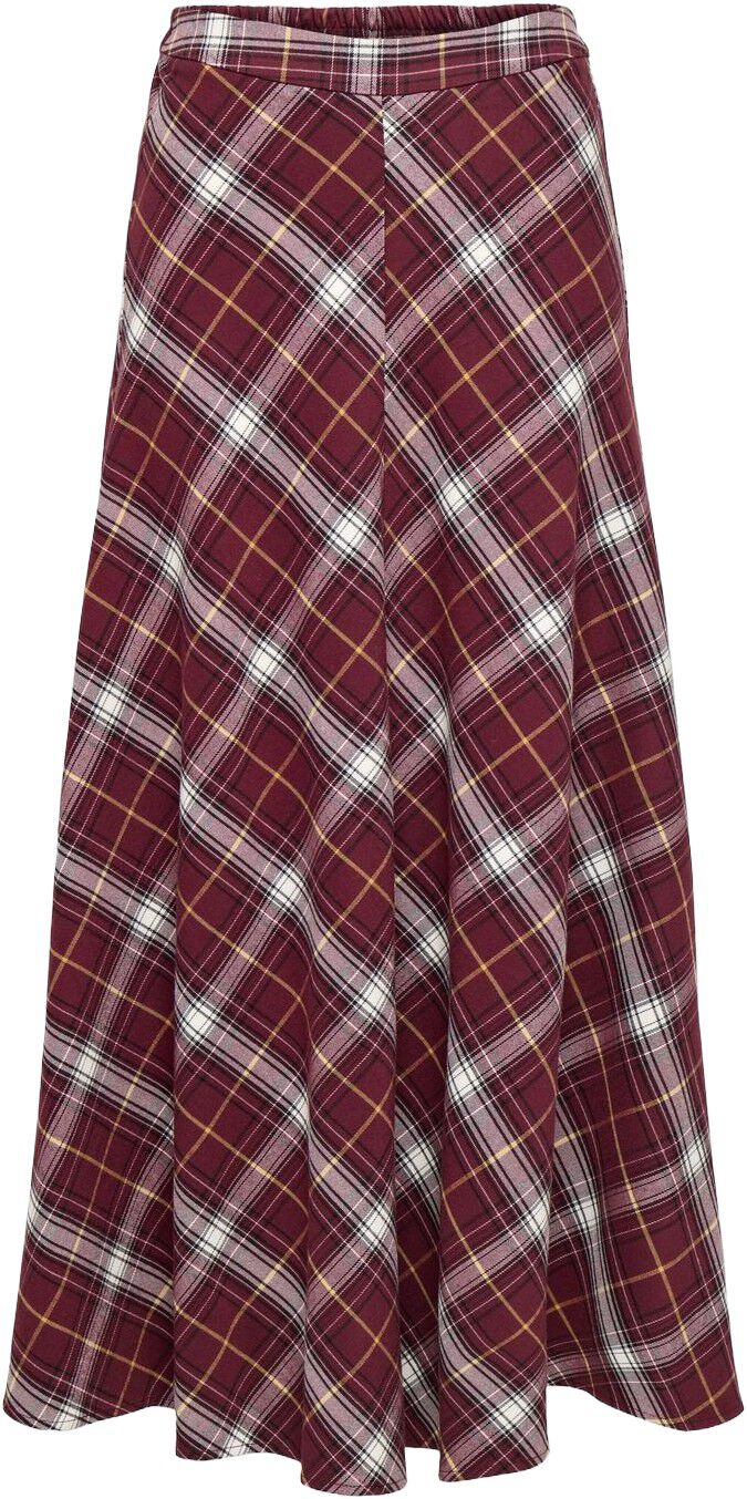 Onlwren Check Long Skirt Wvn