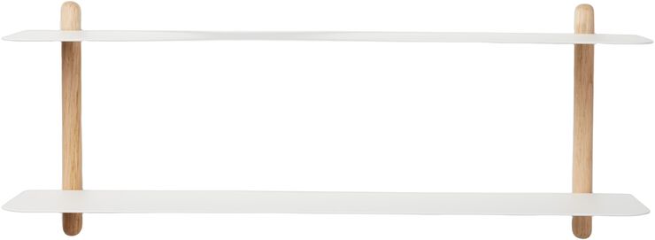 Nivo hylde F lys eg/ hvid