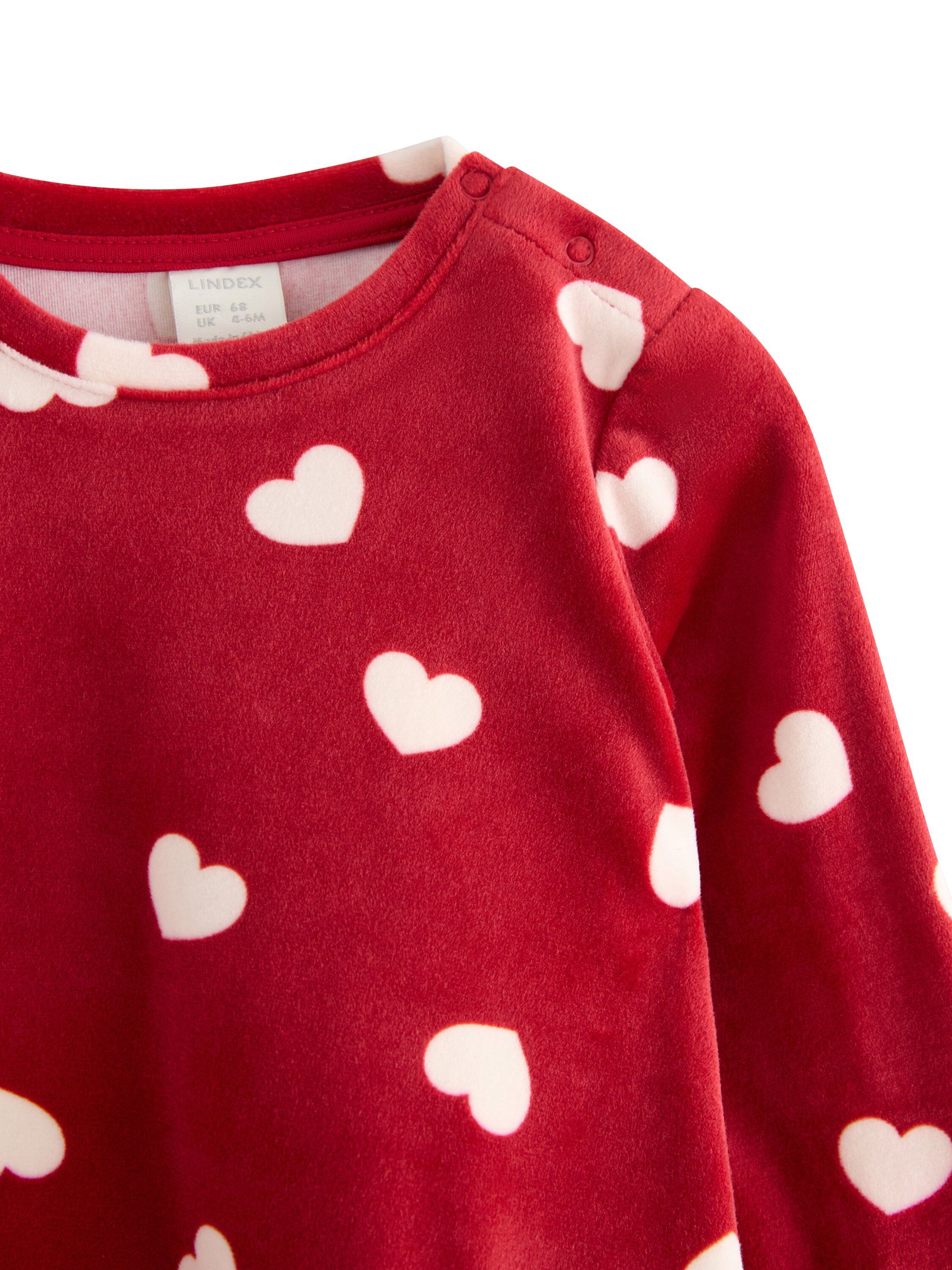 Soft dress in velour with a gathere