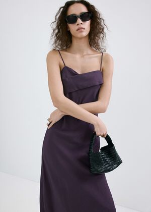 Midi dress with a wrap neckline