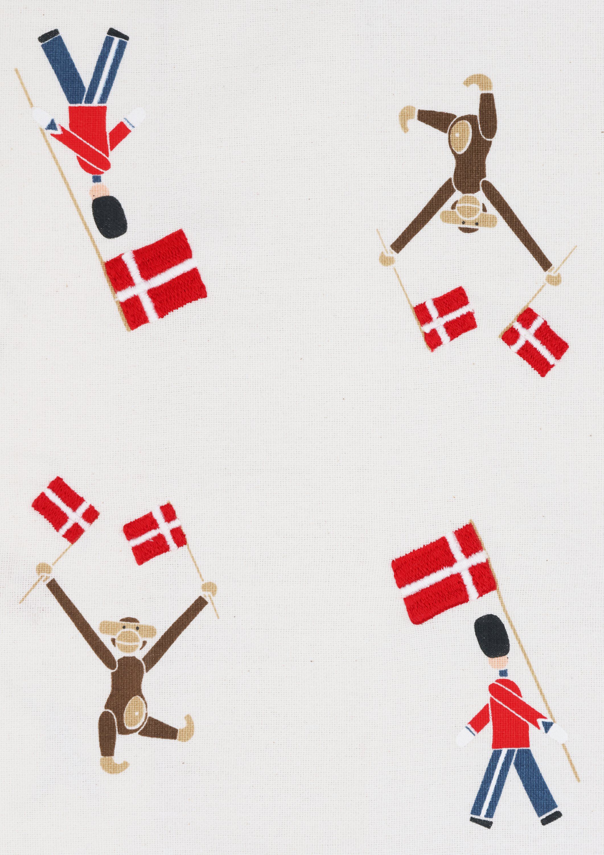 F&oslash;dselsdagsdug 150x220 cm hvid m. deko