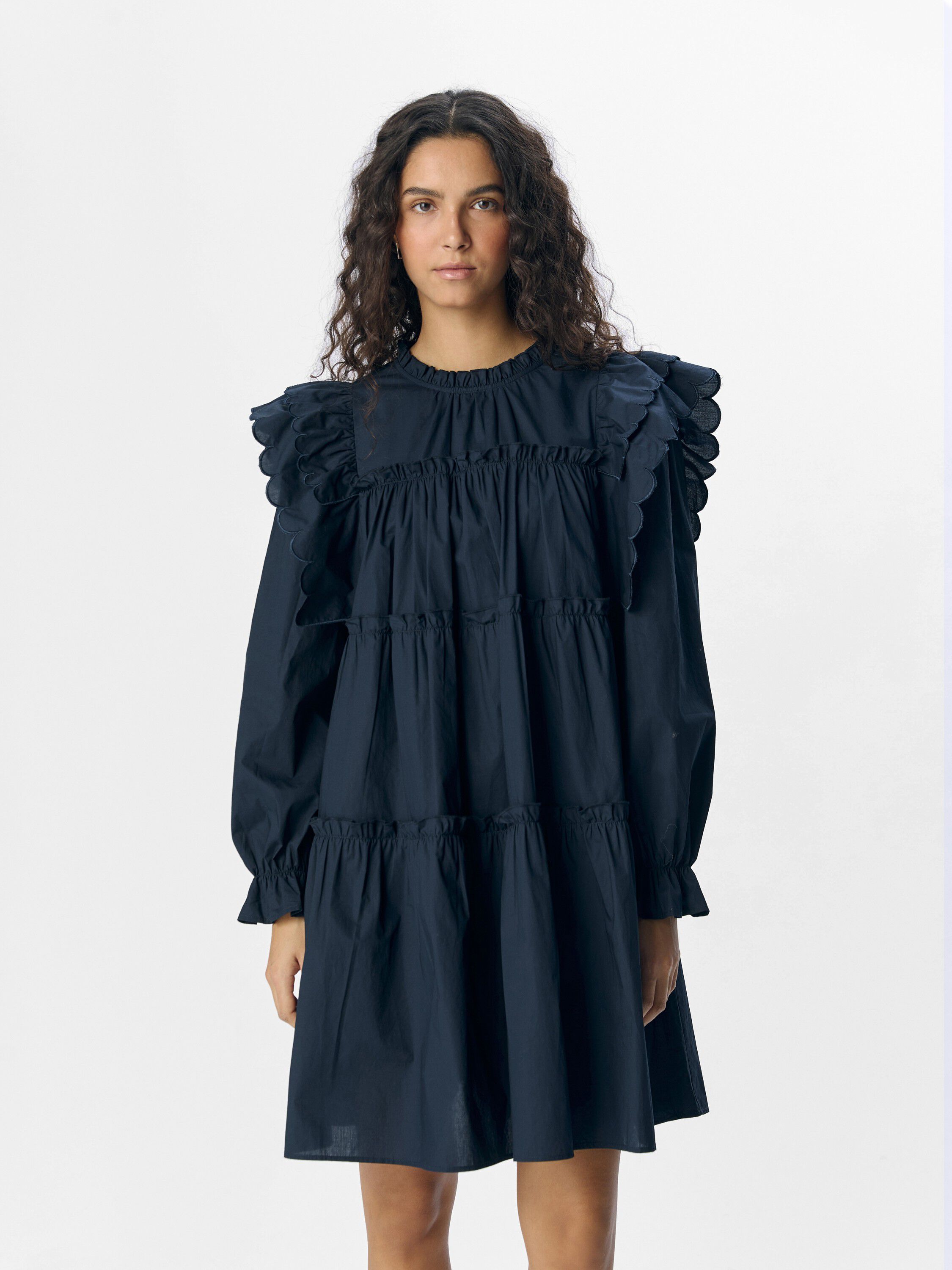 OBJHOPE L/S SHORT DRESS E DIV