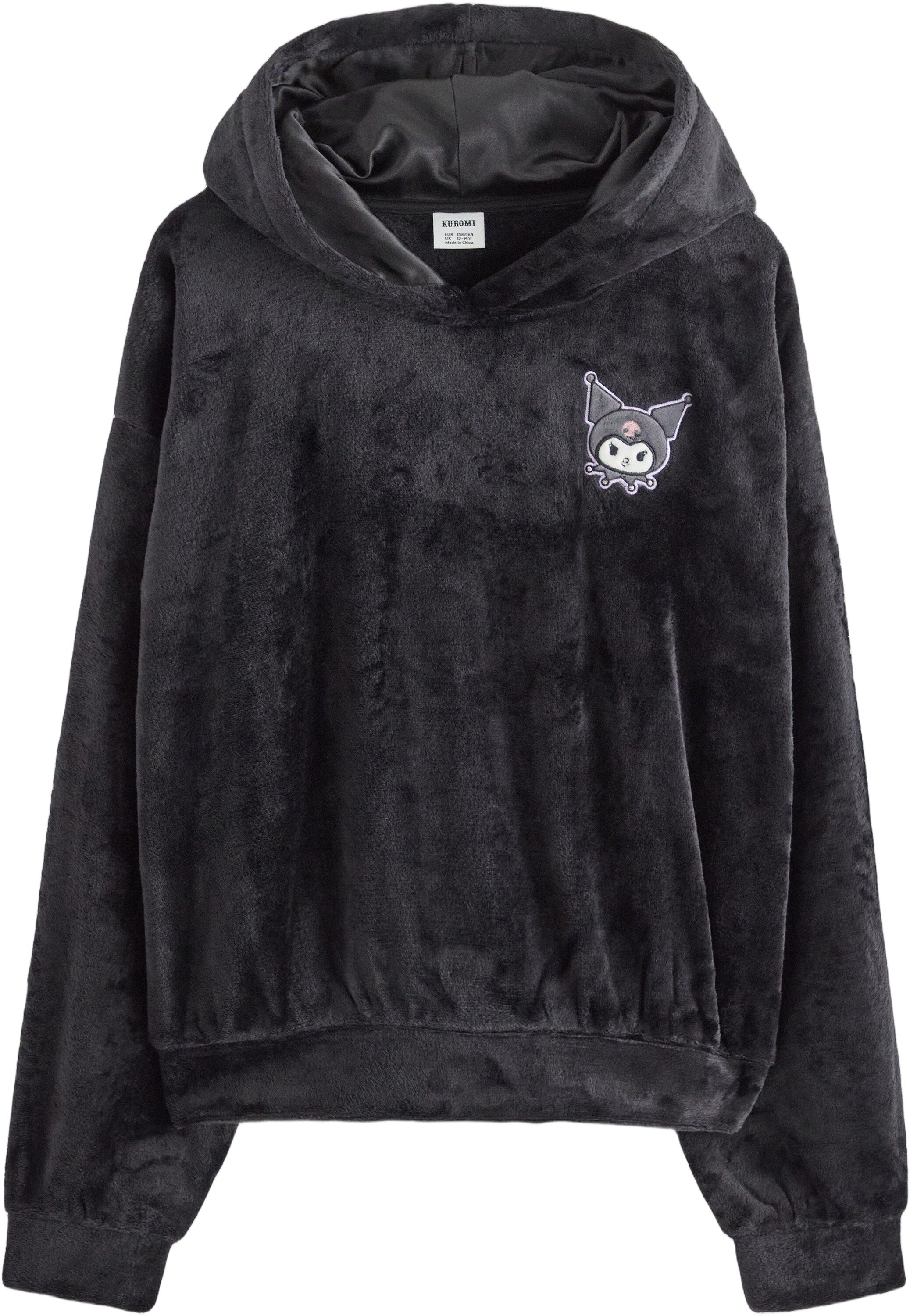 Cosy jumper in soft pile with a hoo