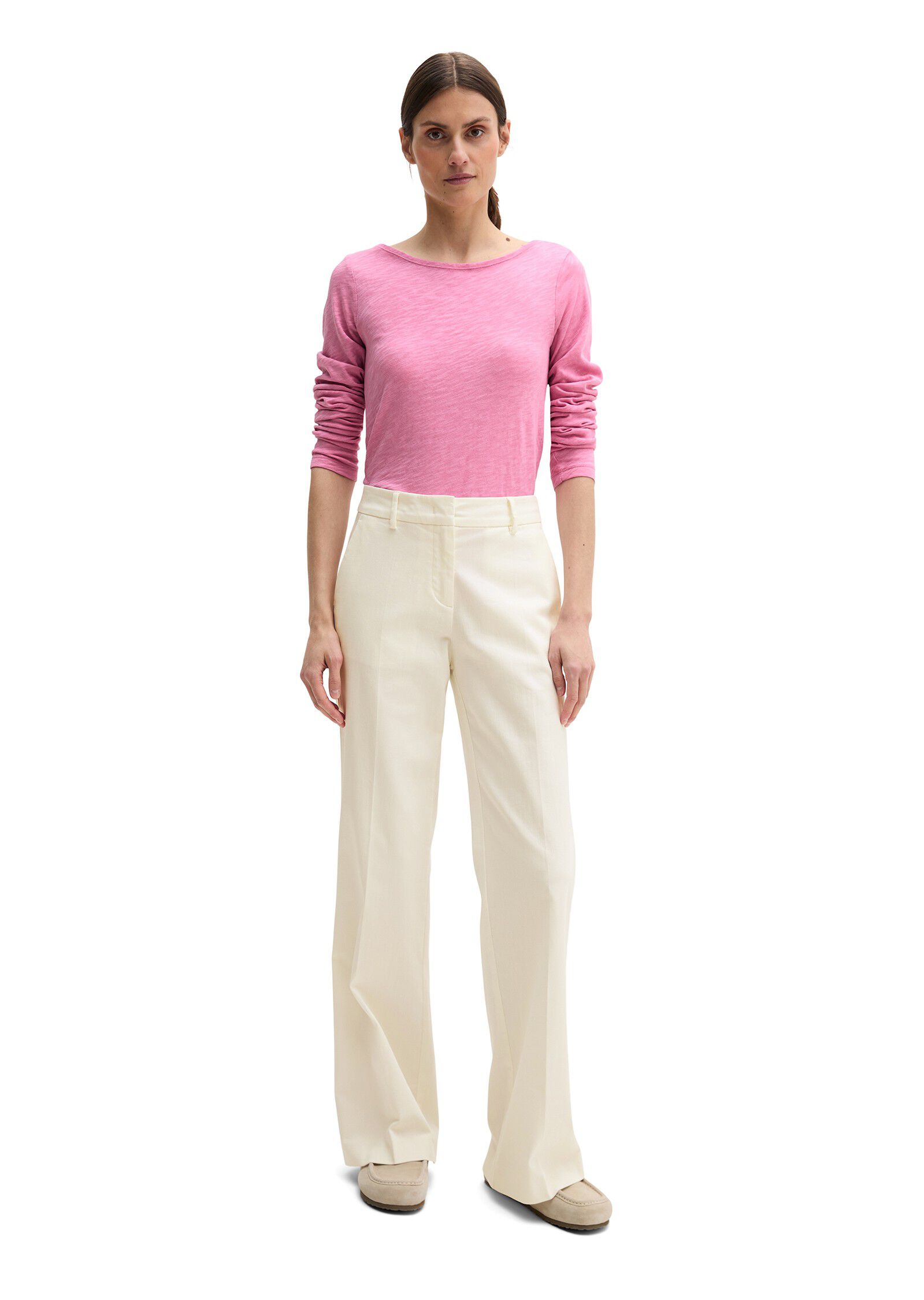 T-shirt, long sleeve, boat neck