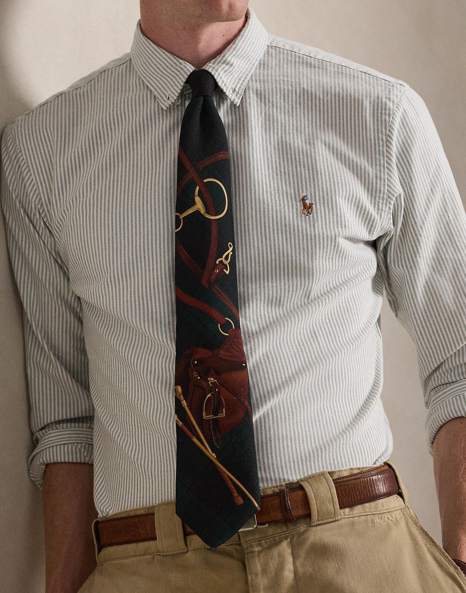 Slim Fit Striped Oxford Shirt