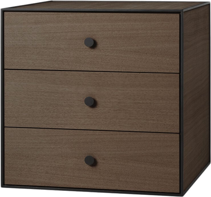 Frame 49 med 3 skuffer - Røget Eg